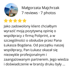 Opinia klienta